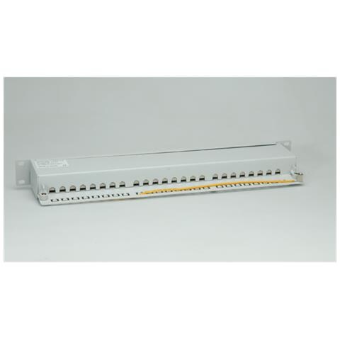 Kat. 6a 19"-Patchpanel, 24 P, geschirmt, grau, Grigio - Foto 2